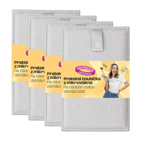 Sada 4 houbiček z mikrovlákna