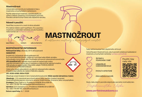 Mastnožrout - odstraňovač a čistič mastnoty
