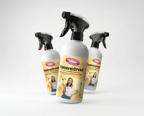 Super trojka pro perfektně čistou domácnost, 3x500 ml s rozprašovačem